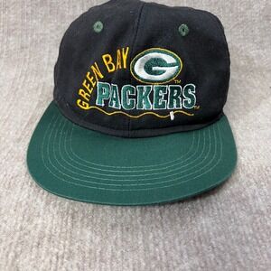 Vintage Green Bay Packers Hat Adjustable Drawstring Football Cap Adjustable 90s